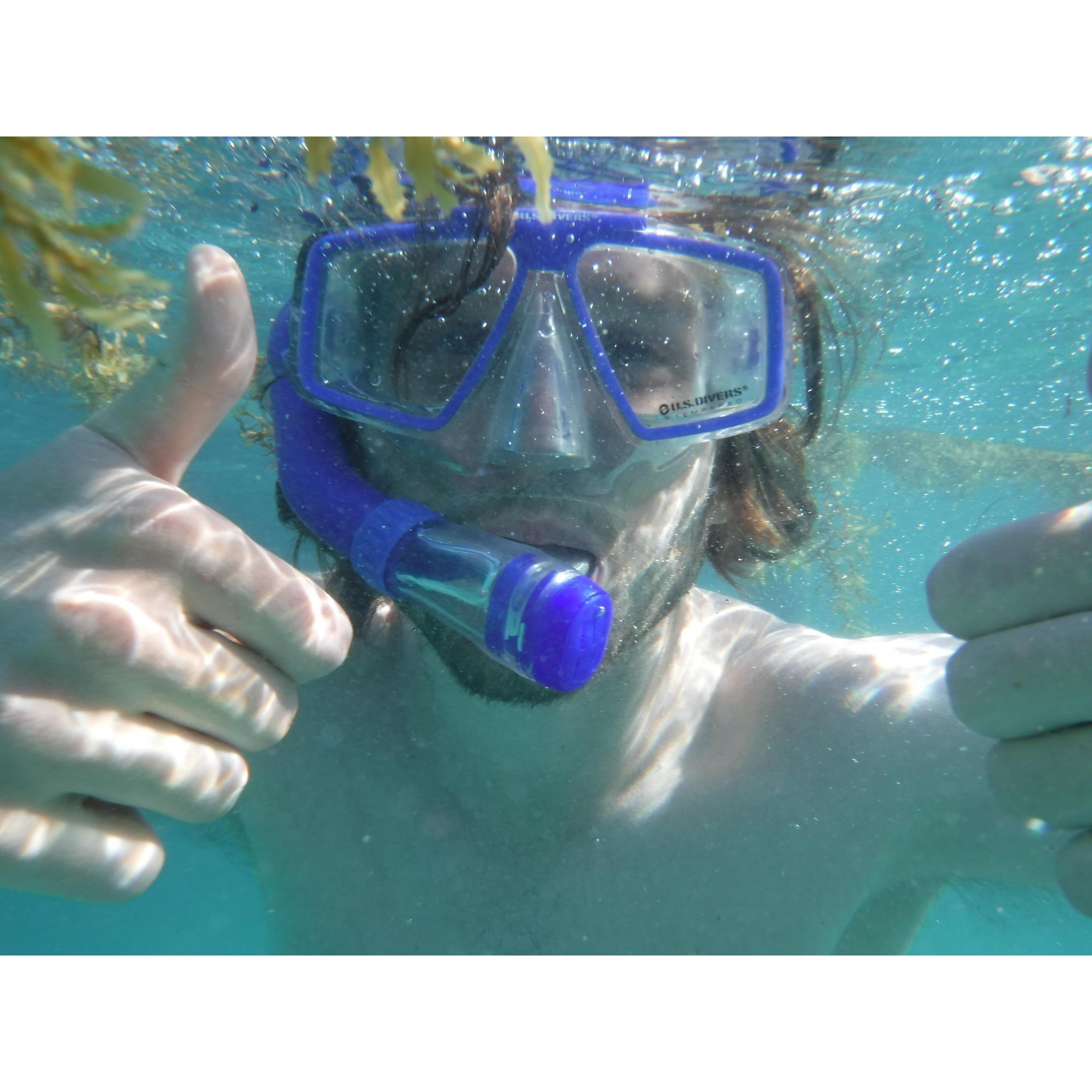 Corey's first time in the Caribbean. Fischer Family Belize Vacay. February 2018.