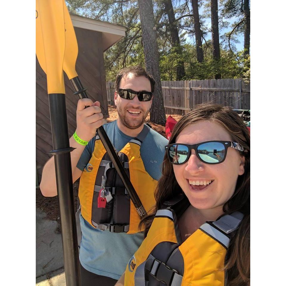 Getting a feel for kayaks out on Stone Mountain
