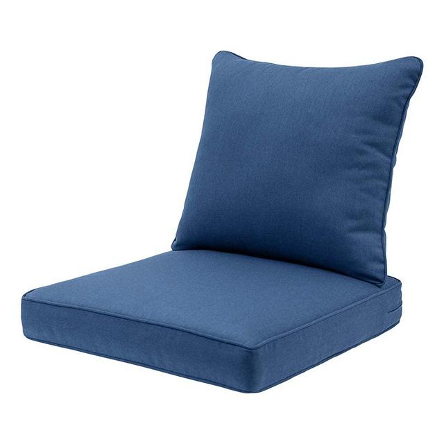 QILLOWAY Outdoor/Indoor Deep Seat Chair Cushions Set,Replacement Cushion for Patio Furniture. (Blue/Indigo)