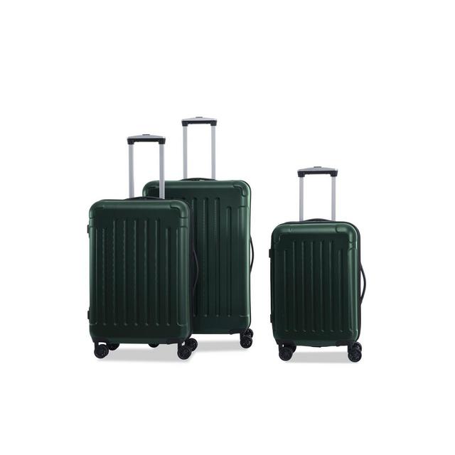 Suitcase Set 3 Piece for Women,Hardshell Suitcase Set Vintage Pink Travel Luggage set for Women and Men TSA Lock Double Spinner Wheels Dark Green