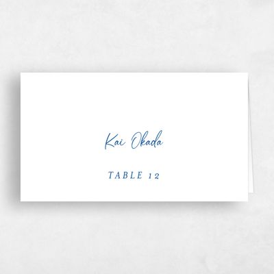 Cobalt, Blue Wedding Place Card - Oia