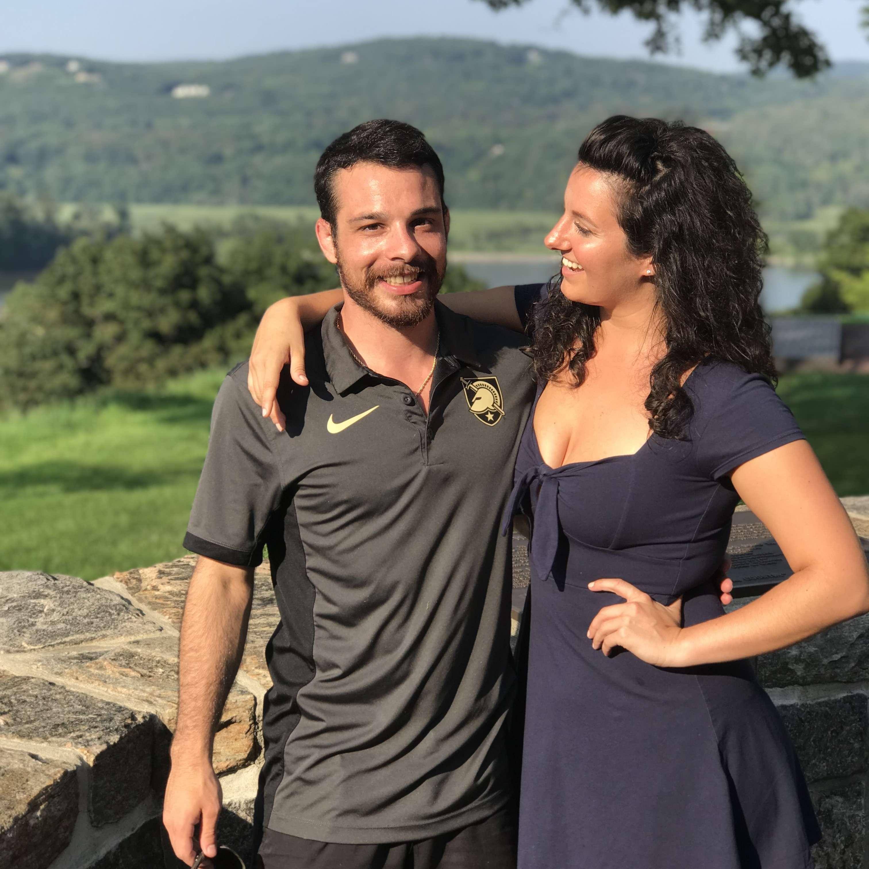 Fun fact: This photo was snapped by one of Joe's groomsmen the first time Kat visited him at West Point...later that evening Kat said, "I love you" to Joe for the first time. He said it back :)