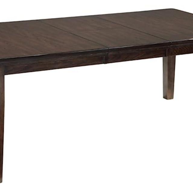Signature Design by Ashley Haddigan Traditional Rectangular Dining Extension Table, Seats up to 8, Dark Brown