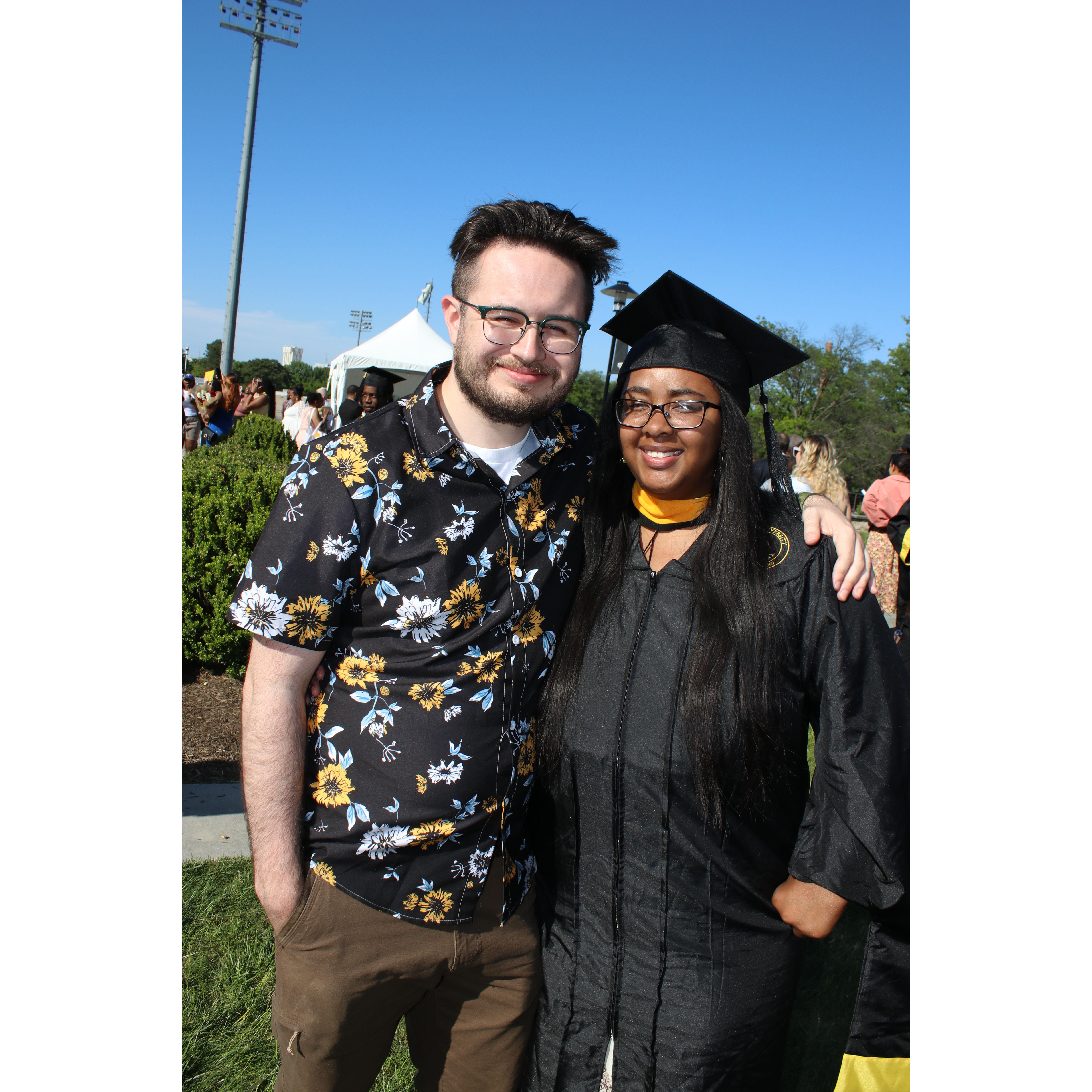 Cierra graduating with her Master's Degree in Speech Language Pathology from Towson University, May 2023. Matt was so proud of all that Cierra had accomplished!