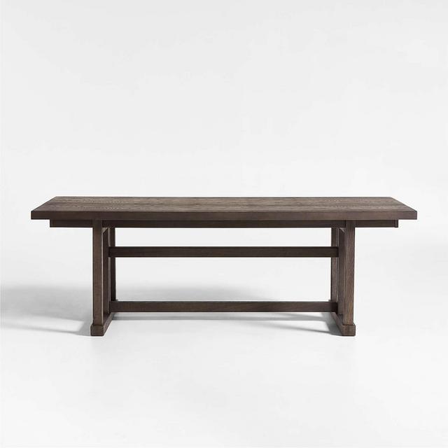 Eastham 90"-118" Brushed Charcoal Oak Wood Extendable Dining Table