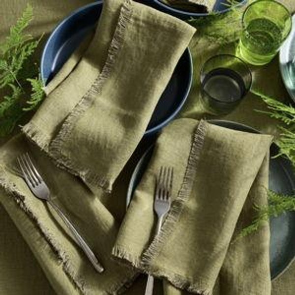 European Linen Fringe Napkins