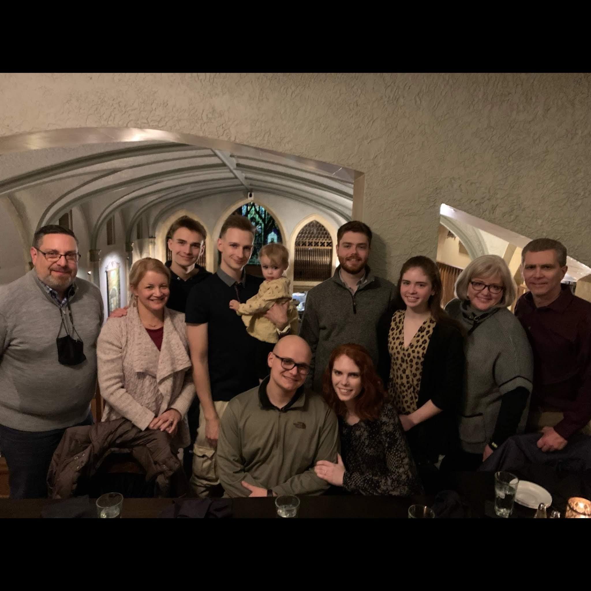 A dinner with both families to celebrate our engagement! (February, 2022)