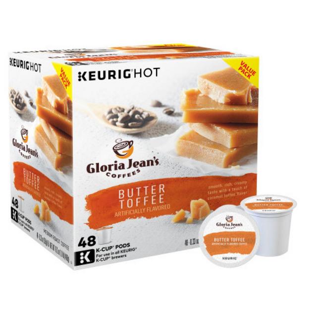 Gloria Jean's® Butter Toffee Flavored Coffee Keurig® K-Cup® Pods 48-Count