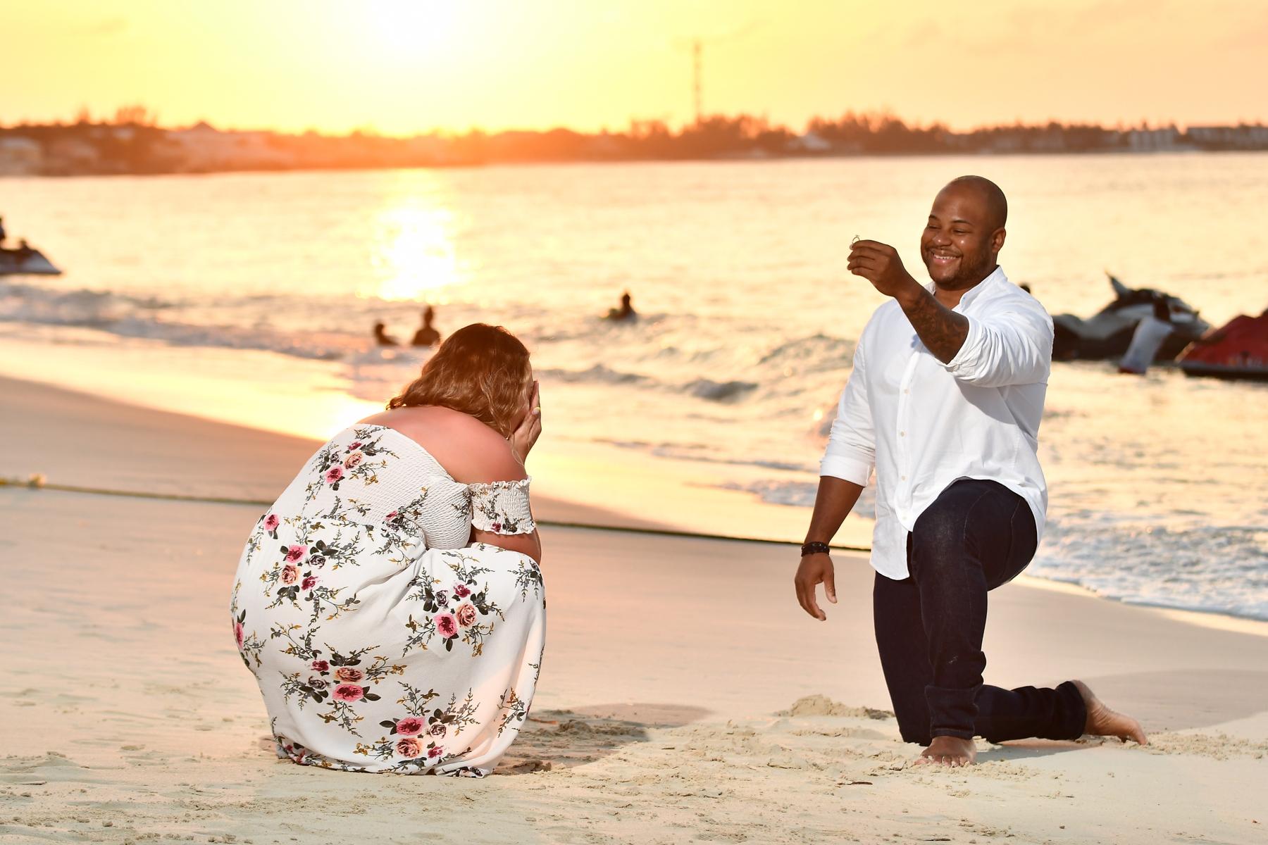 The surprise moment!! Lauren left speechless in the Bahamas March 12, 2023.