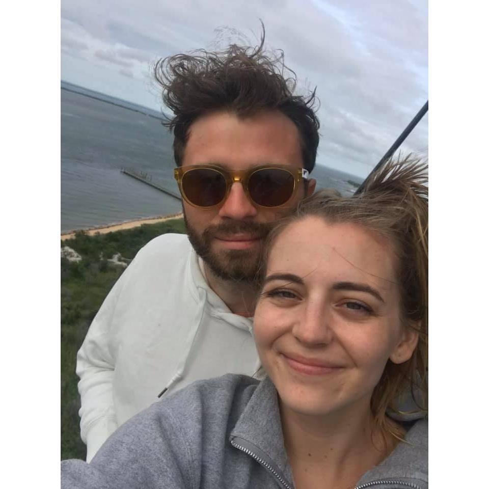 at the top of the Fire Island lighthouse / July 21, 2018