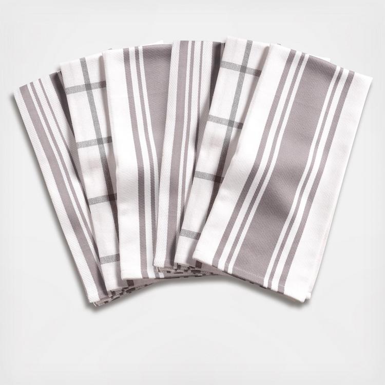 KAF Home Set of 4 Madison Waffle Kitchen Towels 