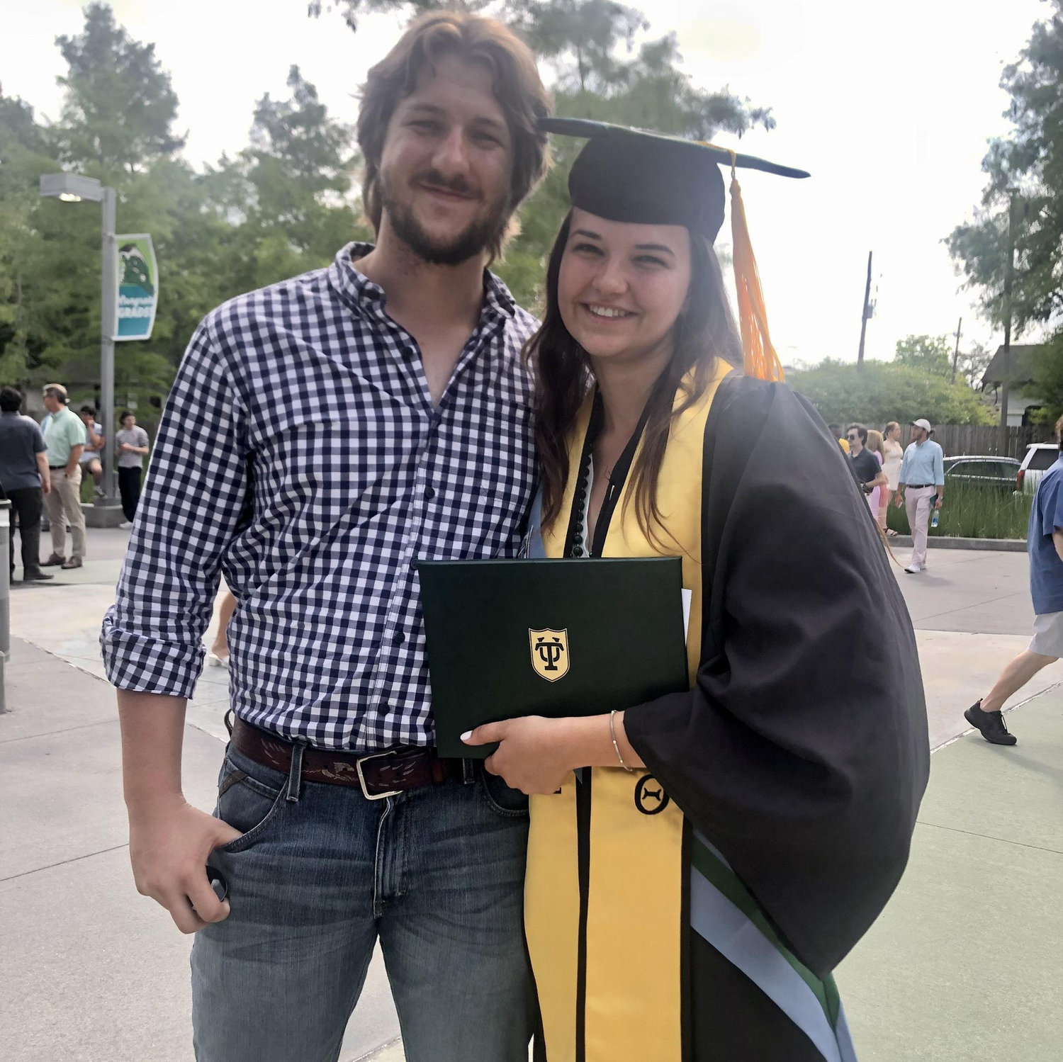 Tulane Graduation. It was blazing hot that day and Jesse-Wayne and his family were still so kind as to come out to show their support.