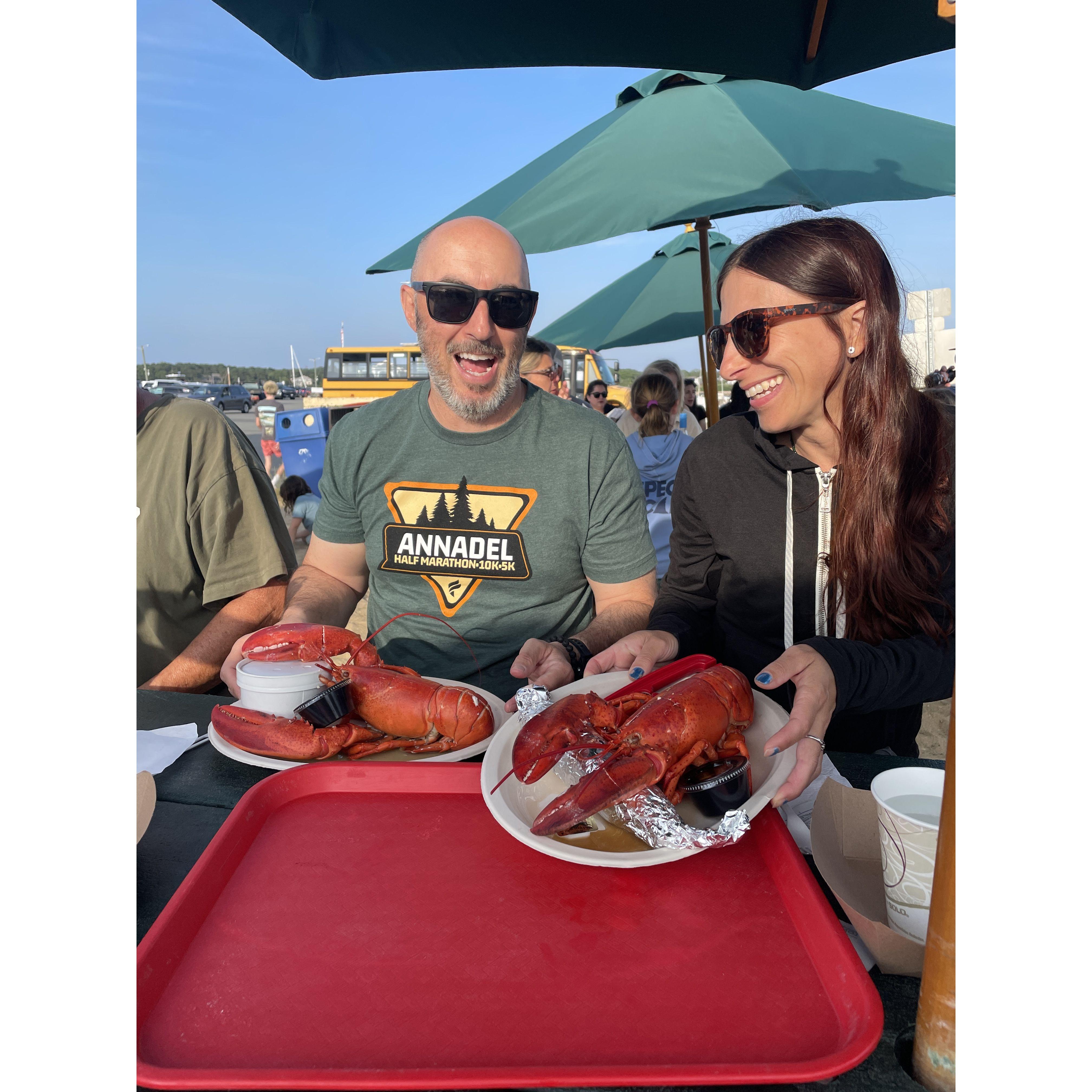 Lobstah dinnah in Massachusetts