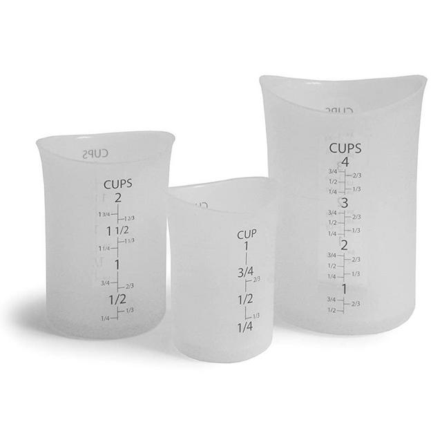 iSi Basics Measuring Cup Silicone Flexible, set of 3, Translucent