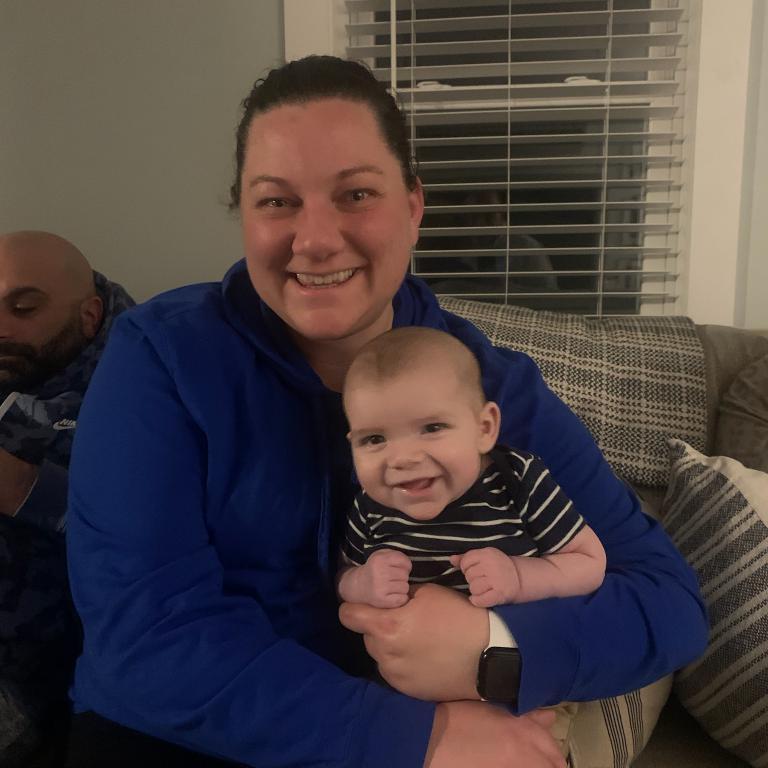 Vicki and the ring bearer (Nico)