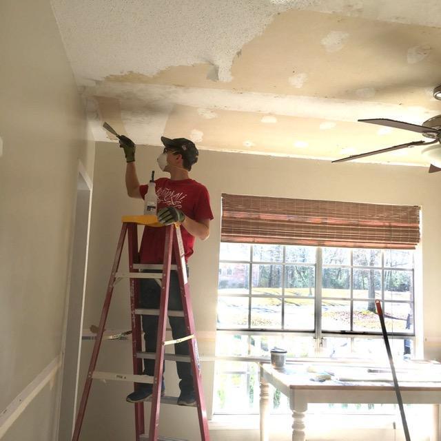 House Project: Popcorn ceiling removal