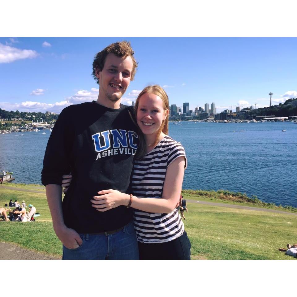 Sam's first trip to Seattle. 