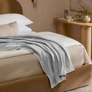 Basketweave Knit Throw Blanket