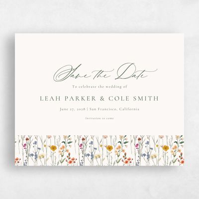 Beige Wedding Save the Date - Agave Landscape