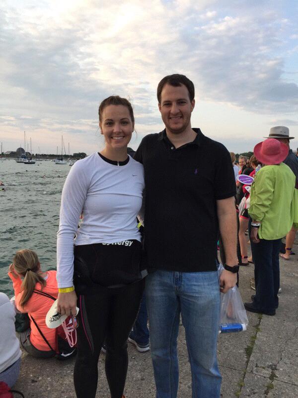 The morning of my first full triathlon in Chicago 2017.