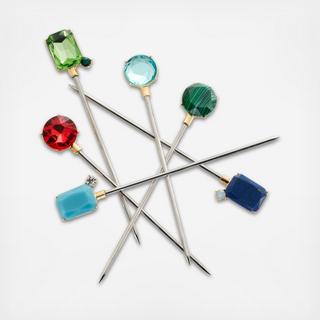 Bright Gem Cocktail Pick, Set of 6