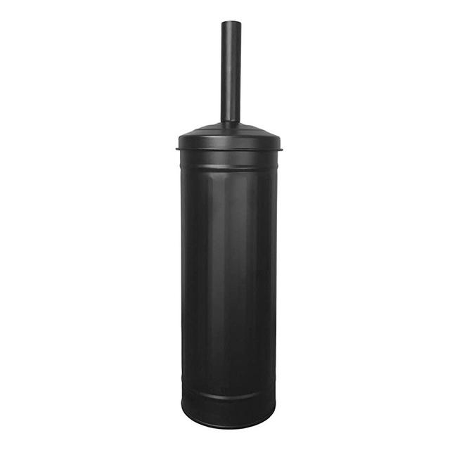 Autumn Alley Black Toilet Brush with Holder Set | Charming Compact Galvanized Farmhouse Bathroom Accessory for Rustic Bathroom Decor | Black Bathroom Accessories