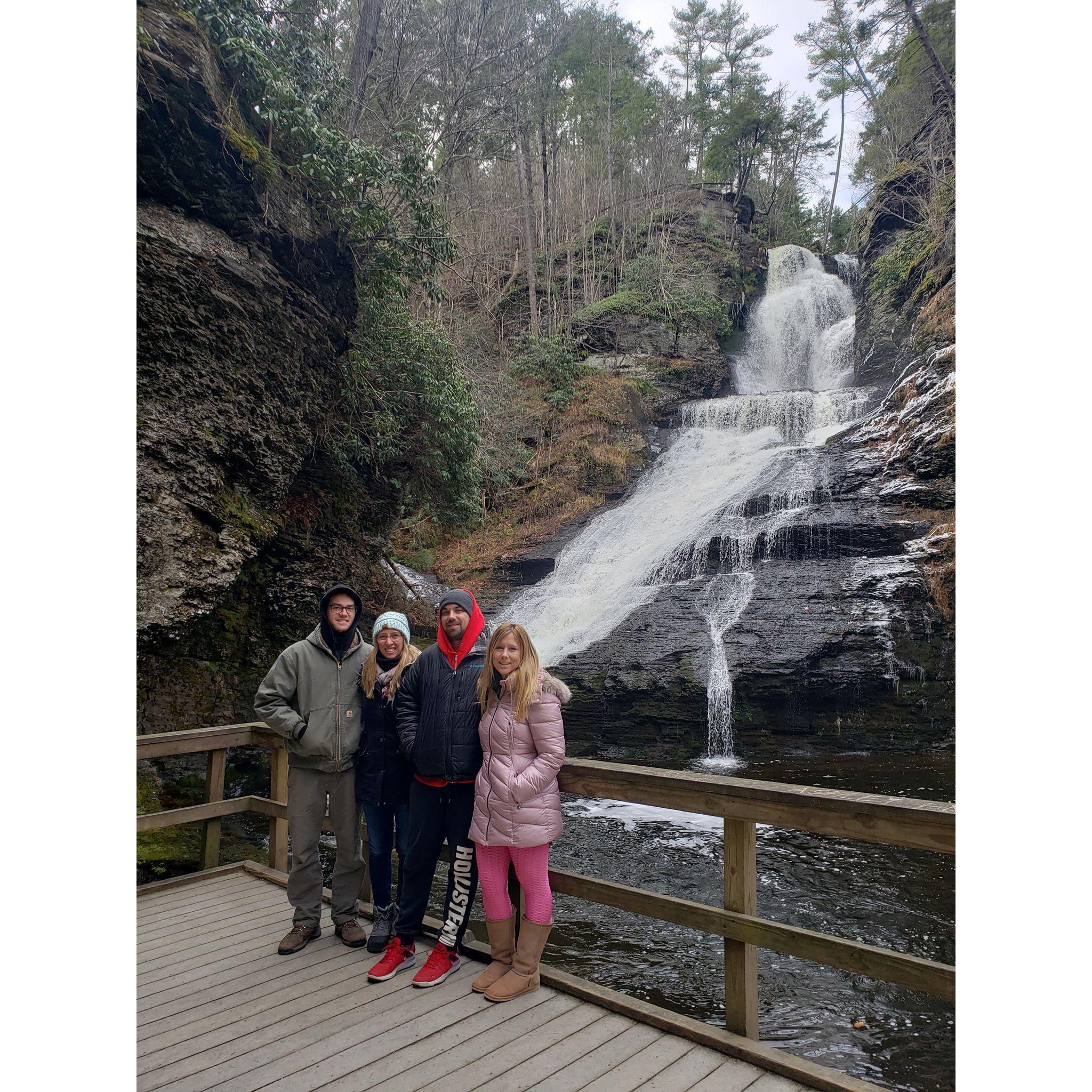 Hiking somewhere in the Poconos with Brittany and Gary.