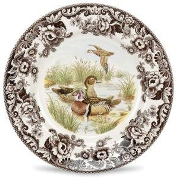 Spode Woodland Dinner Plate, Wood Duck | 10.5 Inch | Hunting Cabin, Lodge, and Cottage Décor | Made in England from Fine Earthenware | Microwave and Dishwasher Safe