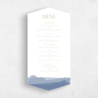 Blue Diamond Wedding Menu - Saif