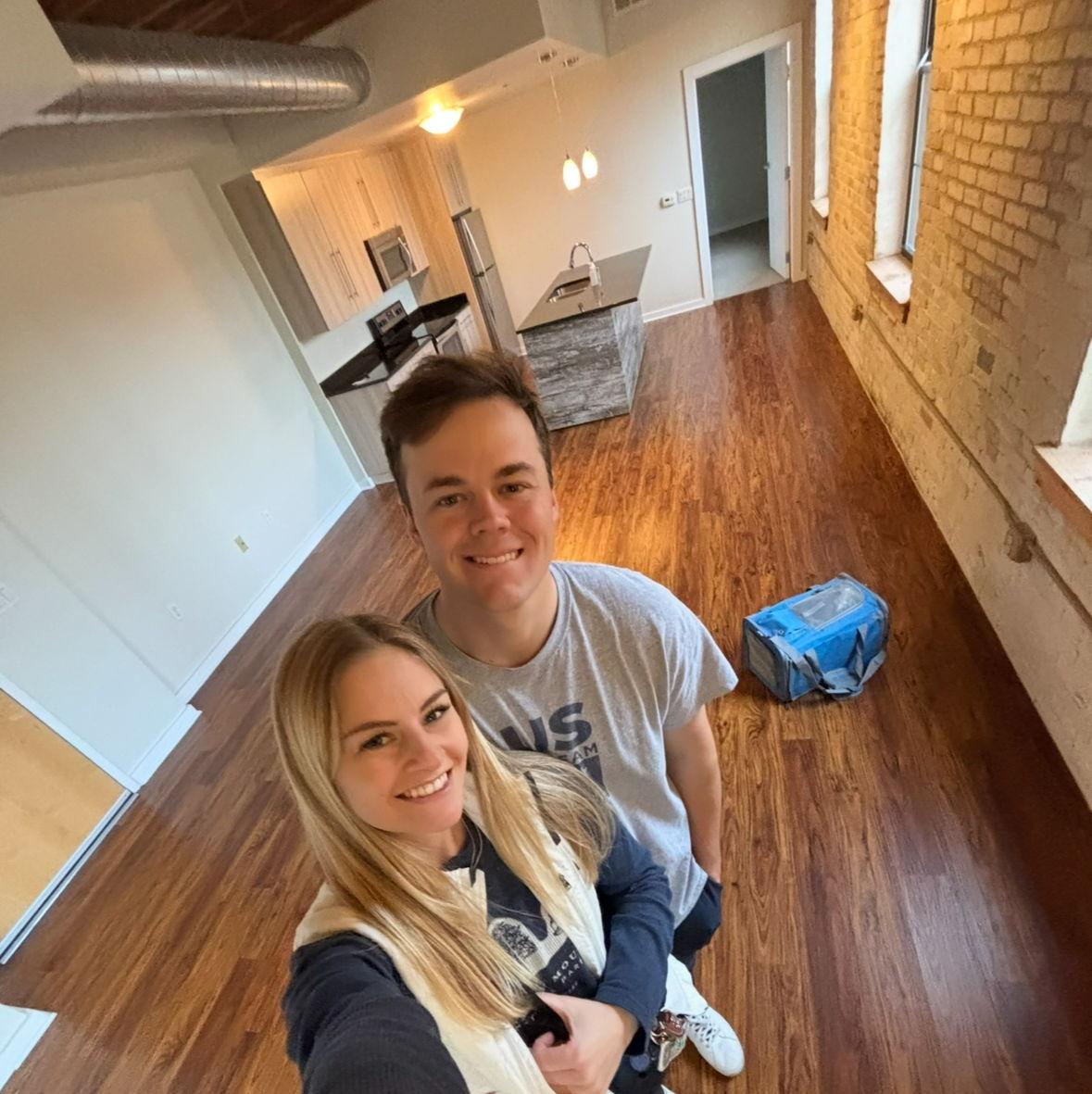 Bittersweet moment. Our first apartment together, all packed up, ready to leave for our new adventure in San Francisco!