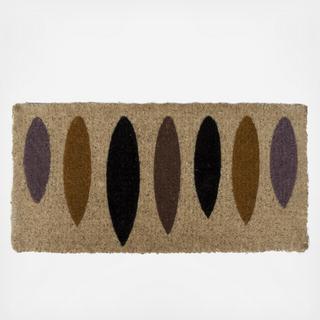 Natural Coir Doormat with Geometric Shapes