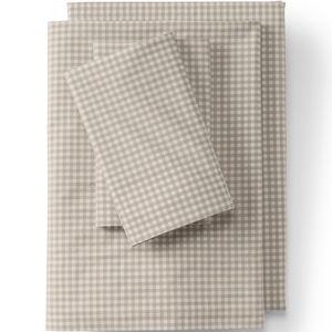 300 Thread Count Cotton Percale Yarn-Dyed Bed Sheet Set