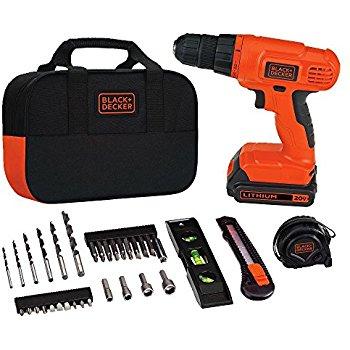 Black & Decker BDCD120VA 20V Lithium Drill/Driver Project Kit