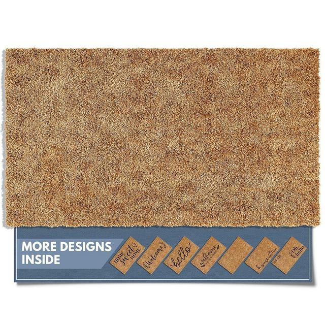 Barnyard Designs Doormat Welcome Mat for Outdoors, Large Front Door Entrance Mat, 30x17, Brown (Blank)
