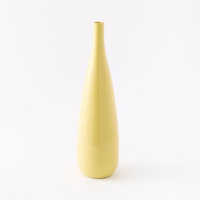 Bright Ceramicist Vase, Oversized Tall Teardrop, Yellow