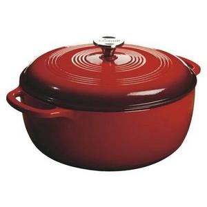 Lodge Cast Iron Enamel Dutch Oven 7.5 Quart Red