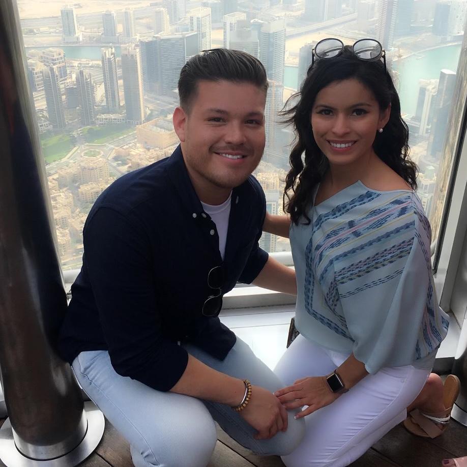 On top of the Burj Khalifa, Dubai, UAE.