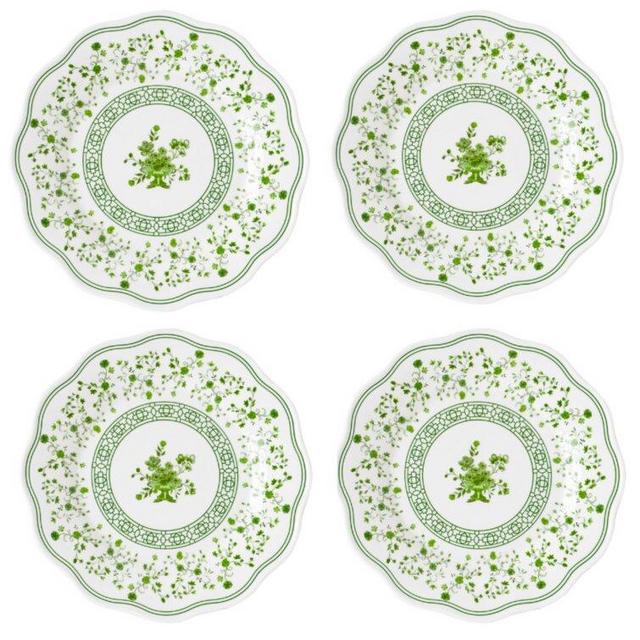 SET OF 4 SPRING GARDEN MELAMINE DINNER PLATES (Set of 4)