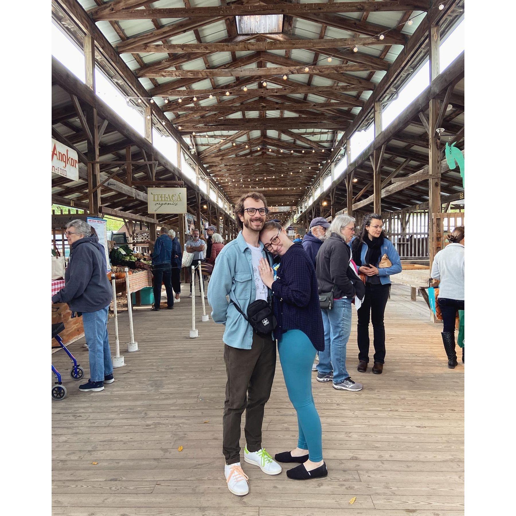 Ithaca Farmers Market: The day after we got engaged