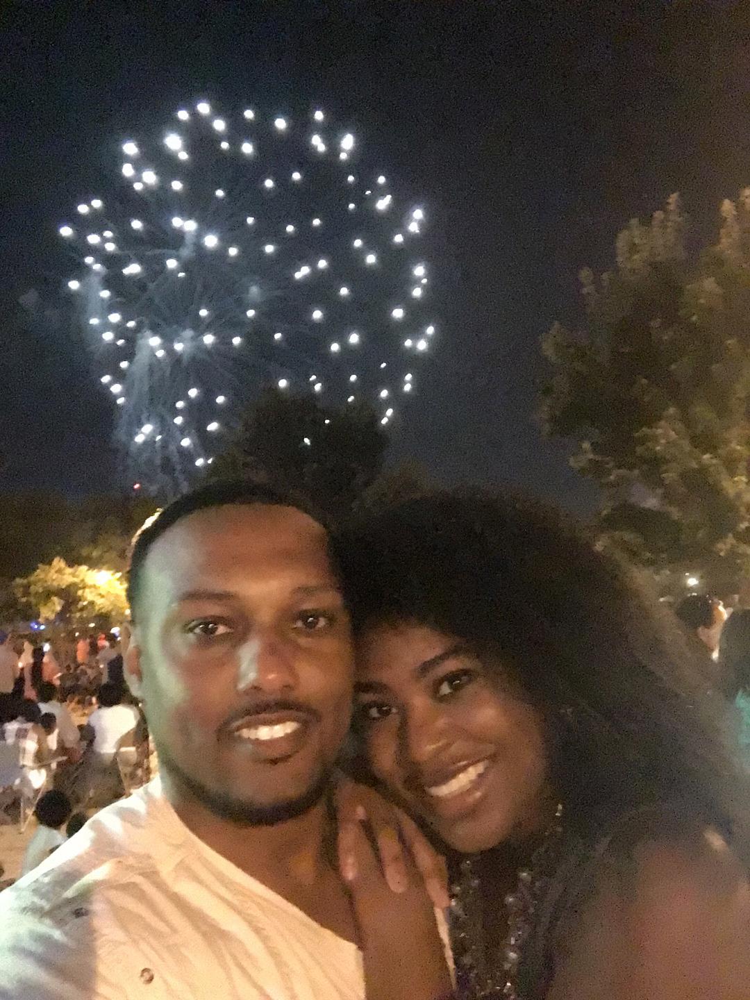Watching the fireworks at the end of the night.🧨07.04.2017