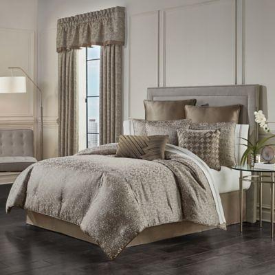 J. Queen New York™ Cracked Ice 4-Piece King Comforter Set in Taupe