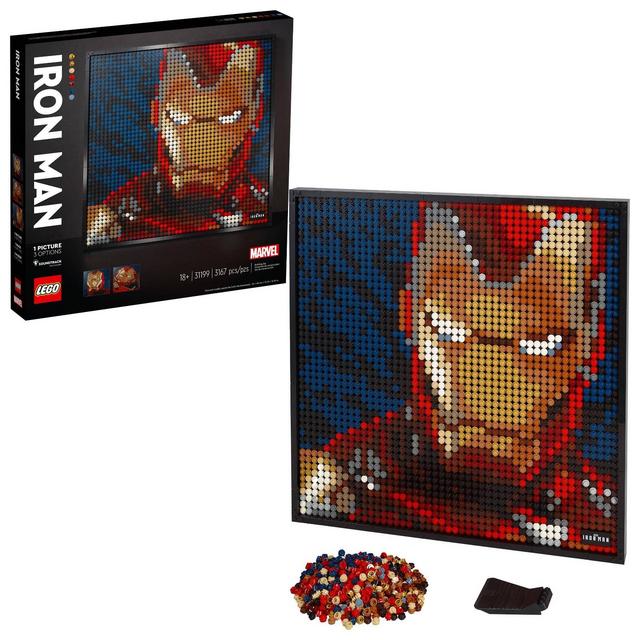 LEGO Art Marvel Studios Iron Man Canvas Art Set Building Kit for Adults 31199