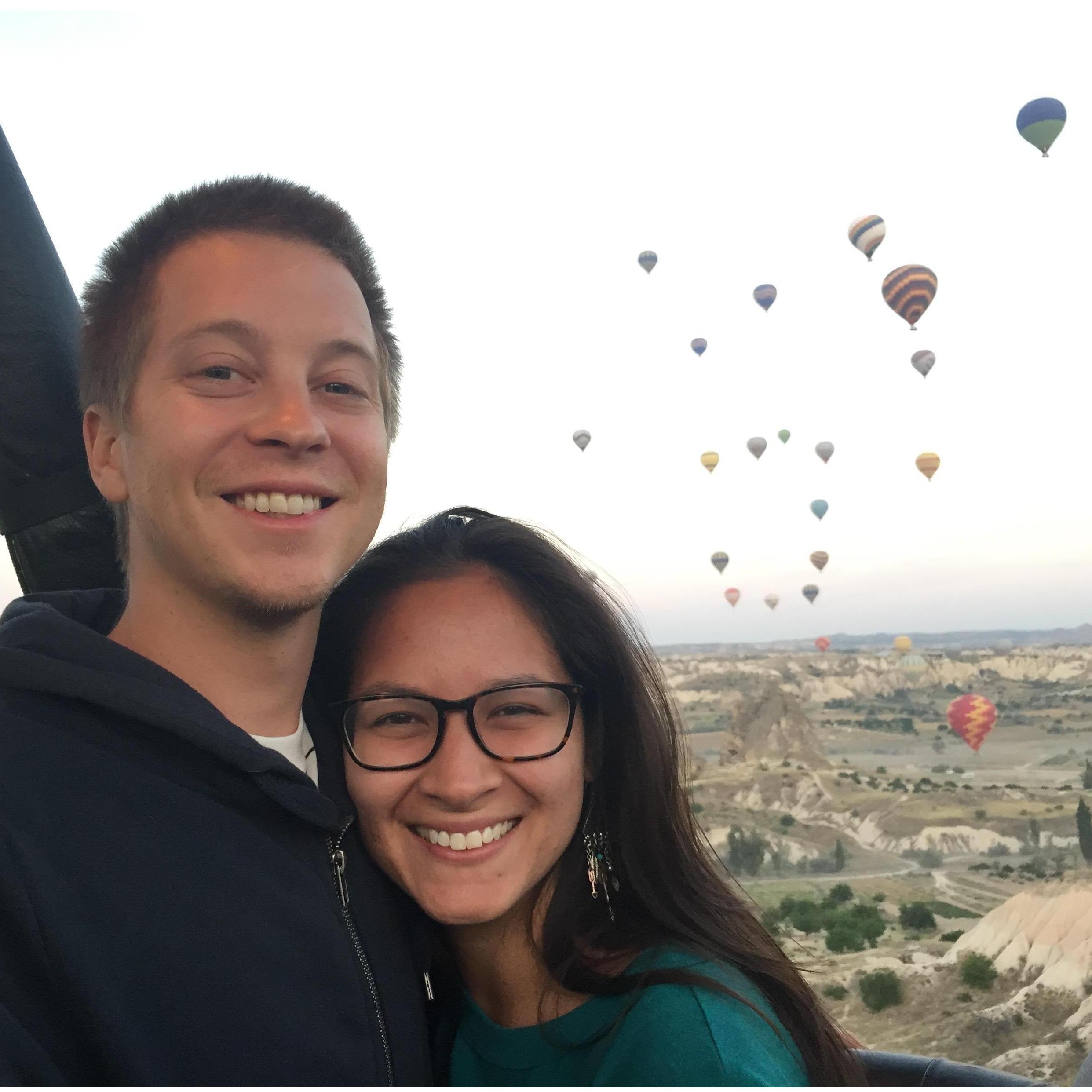 A shot from a hot air balloon ride in Turkey