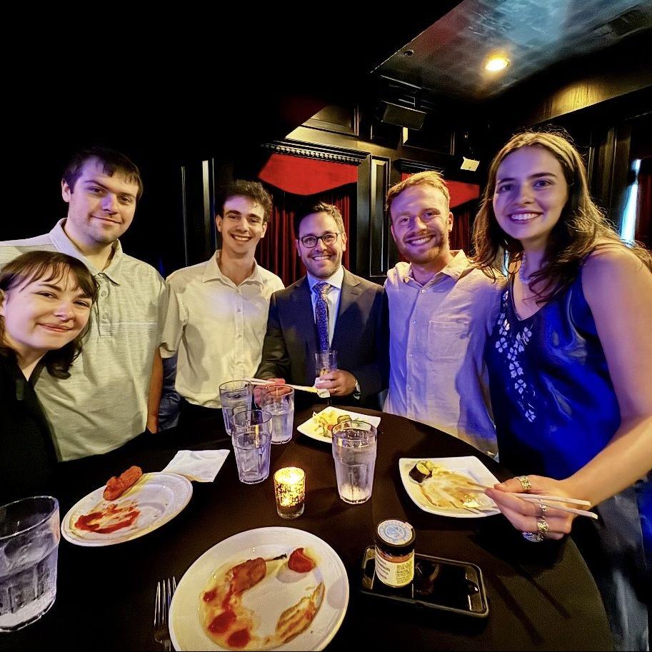 Us with Katie's cousins Noah, Evan, Scott, and Noah's girlfriend Francesca