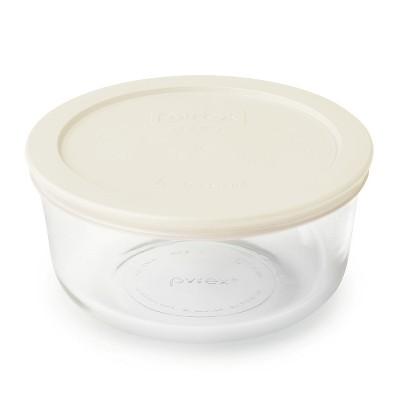 Pyrex 4 Cup Round Food Storage Container Ivory