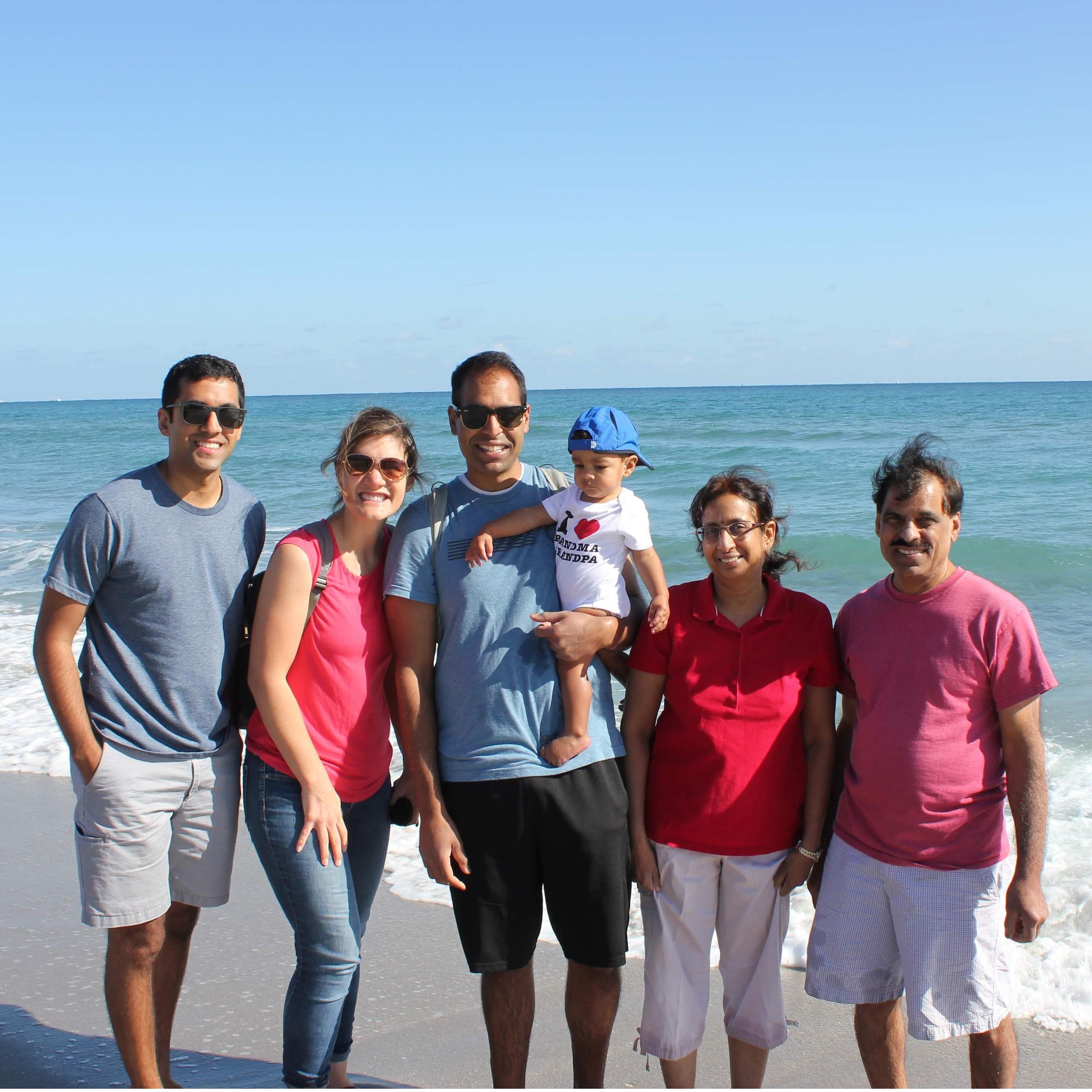 A beach day with the family