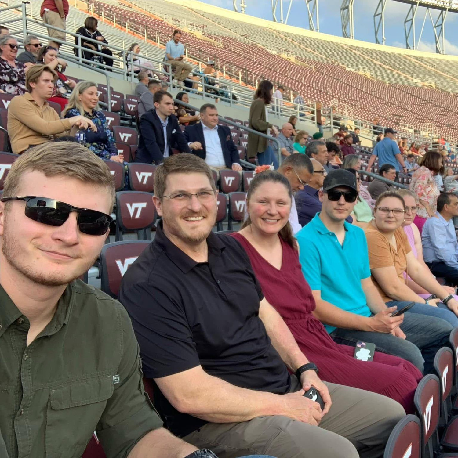 Jake went to the VT graduation for his soon to be sister-in-law, but ended up watching his future wife graduate as well (: