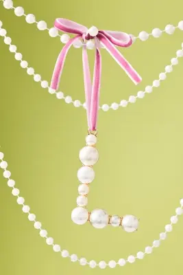 Pearl Monogram Ornament