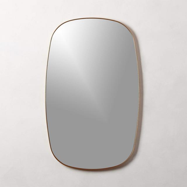 CB2 Infinity Brass Oblong Wall Mirror 23"x37"