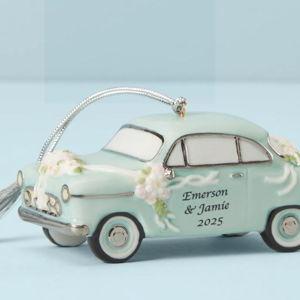 Personalized Just Married Car Ornament